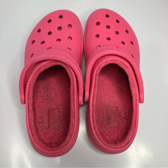 Crocs hot pink lined clogs unisex sizing - Picture 5 of 8